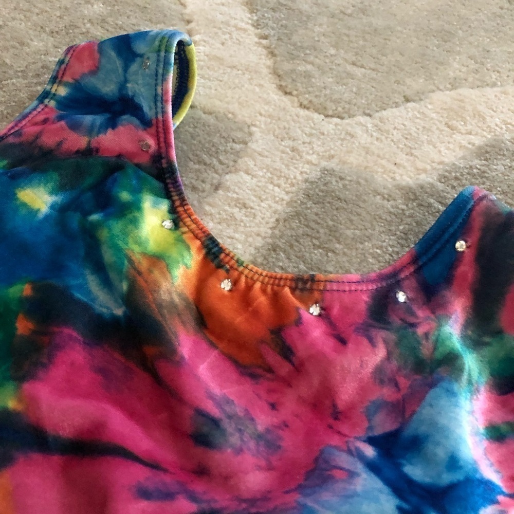 GK Elite Carly Patterson Rhinestone Leotard Sz L - Picture 4 of 5